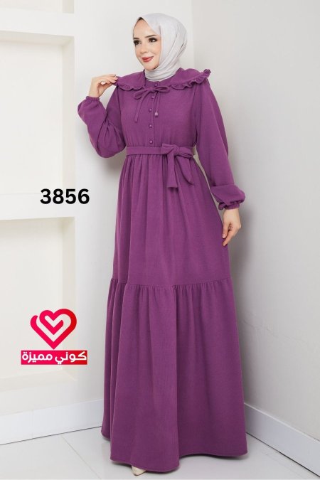 فستان خريفي شتوي 3856 نهدي